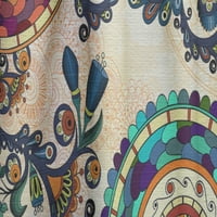 Designart 'Floral Paisley Ethnic Pattern' Boemska I Eklektična Ploča Za Zavjese