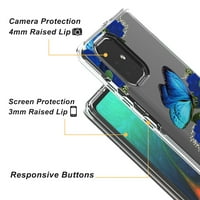 Presovana futrola za telefon sa dizajnom sušenog cvijeta za Samsung Galaxy a 5G u plavoj boji za upotrebu