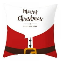 Božićni crveni jastučnice za božićni jastuk pokriva božićni na otvorenom na otvorenom Xmas Dekorativni jastuk