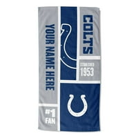 Indianapolis Colts NFL Colorblock personalizirani 30 60 ručnik za plažu