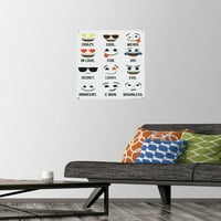 Emoji-Izjave zidni Poster sa palicama, 14.725 22.375