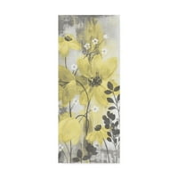 Zaštitni znak likovne umjetnosti' Floral Symphony Yellow grey Crop II ' platno Art Silvia Vassileva