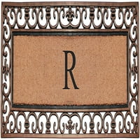 A Home Kolekcije Vanjski Paisley Monogramom R Otirač, Bronze Black