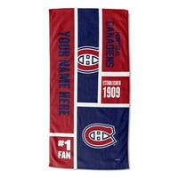 Montreal Canadiens NHL Colorblock personalizirani ručnik za plažu, 30 60